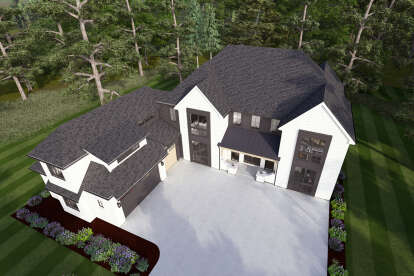 Modern Transitional House Plan #425-00061 Elevation Photo