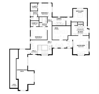 Second Floor for House Plan #425-00061