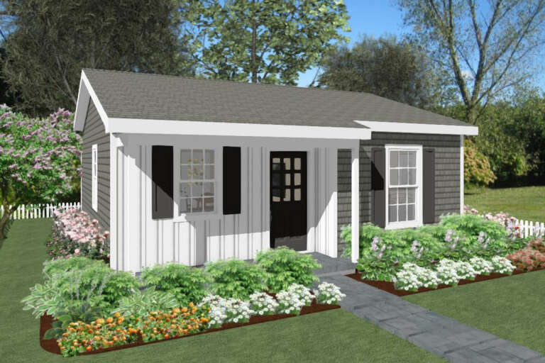 House Plan House Plan #32188 Angled Front Elevation