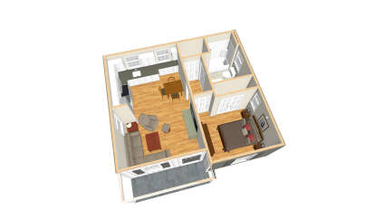 Overhead Floor Plan for House Plan #1502-00030