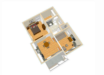 Overhead Floor Plan for House Plan #1502-00032