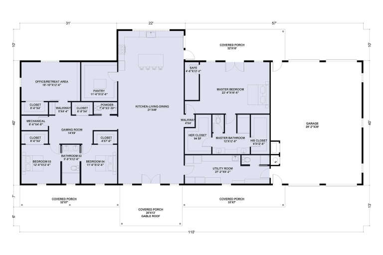 House Plan House Plan #32192 Drawing 1