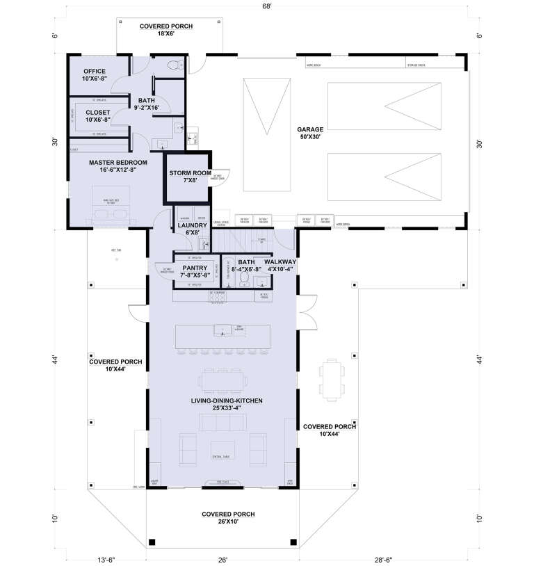 House Plan House Plan #32193 Drawing 1