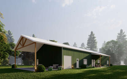 Barn House Plan #625-00031 Elevation Photo