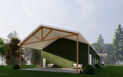 Barn House Plan #625-00031 Elevation Photo