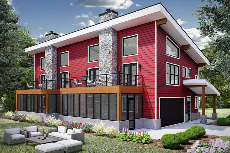 House Plan House Plan #32196 Angled Front Elevation