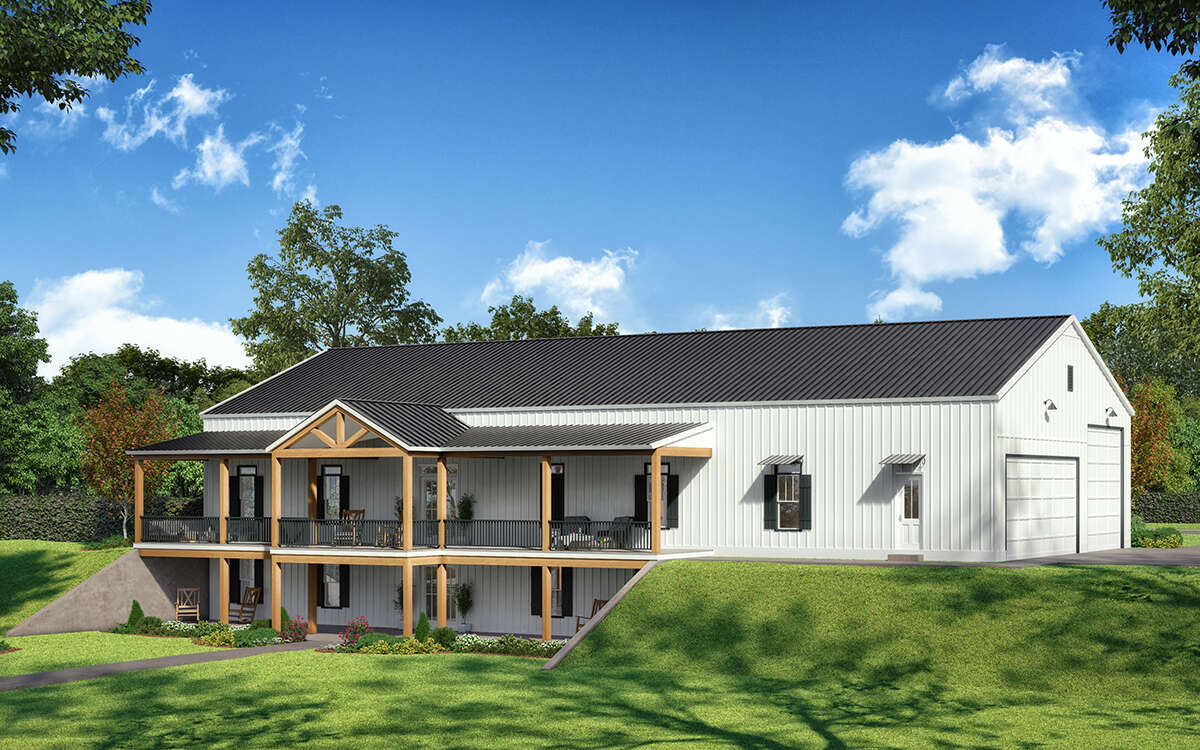 Barn Plan - 3,210 Square Feet, 5 Bedrooms, 4 Bathrooms | Floor Plan ...