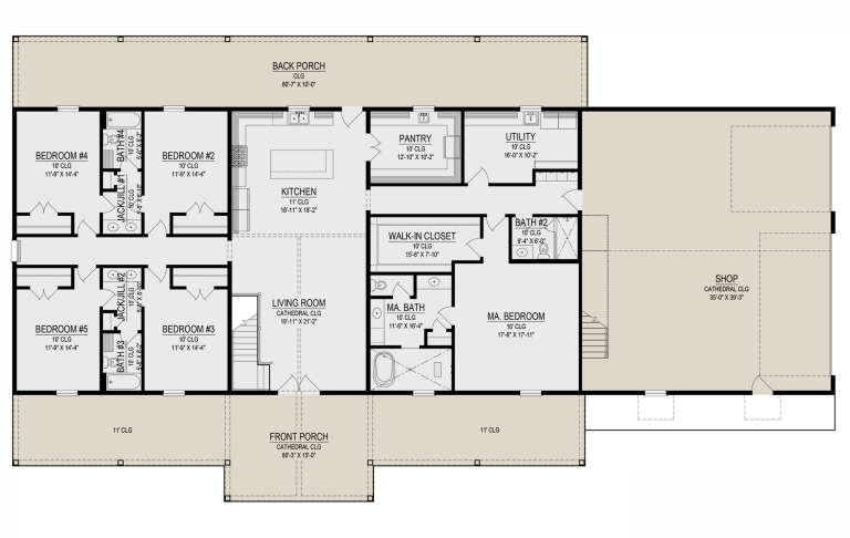 House Plan House Plan #32197 Drawing 1