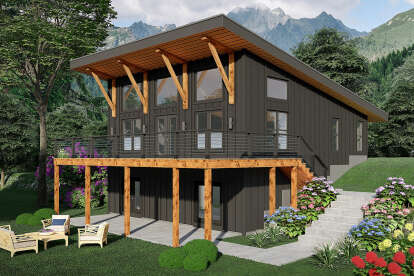 Modern House Plan #940-01221 Elevation Photo