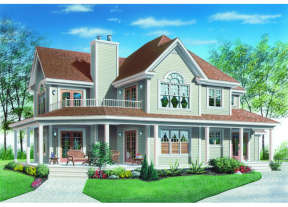 Country House Plan #034-00040 Elevation Photo
