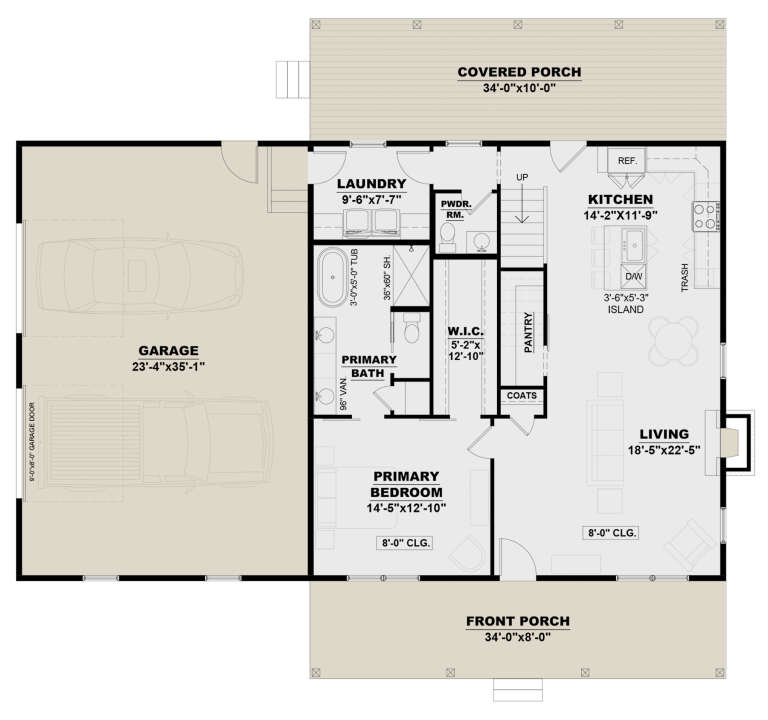House Plan House Plan #32206 Drawing 1