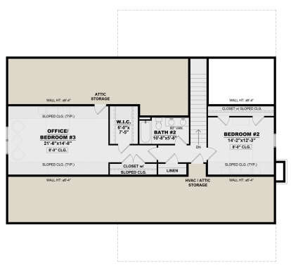 Second Floor for House Plan #7568-00032