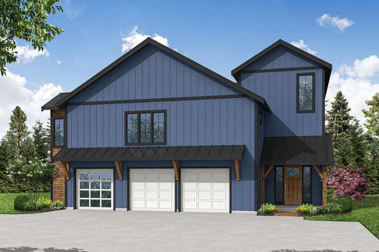 House Plan House Plan #32207 Angled Front Elevation