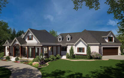 Craftsman House Plan #5445-00541 Elevation Photo