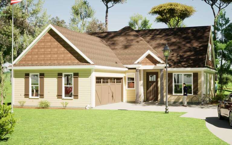House Plan House Plan #32209 Angled Front Elevation