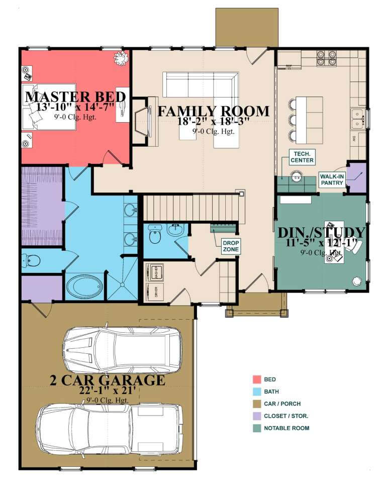 House Plan House Plan #32209 Drawing 1