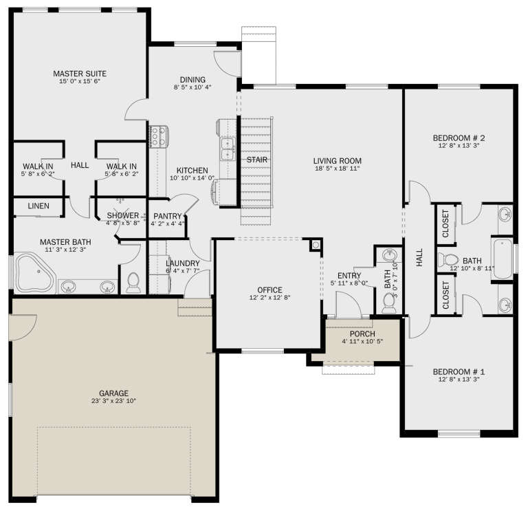 House Plan House Plan #32213 Drawing 1