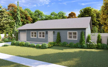 Ranch House Plan #2802-00338 Elevation Photo
