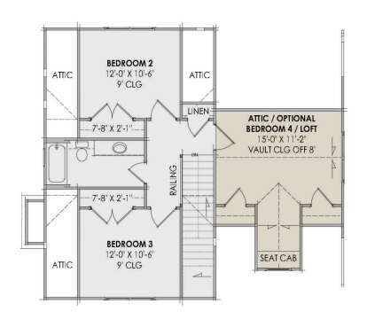 Second Floor for House Plan #7983-00131