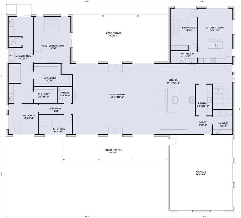 House Plan House Plan #32217 Drawing 1