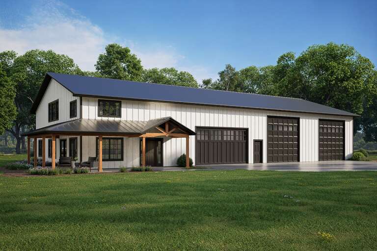 House Plan House Plan #32218 Angled Front Elevation