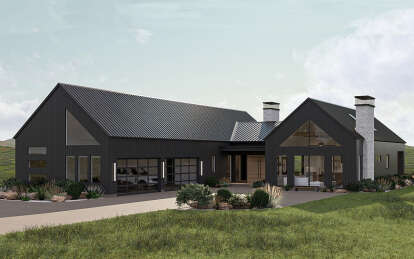Modern Transitional House Plan #963-01087 Elevation Photo