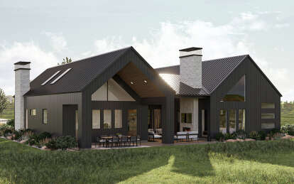 Modern Transitional House Plan #963-01087 Elevation Photo