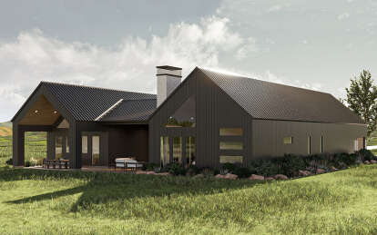 Modern Transitional House Plan #963-01087 Elevation Photo