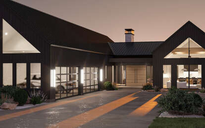 Modern Transitional House Plan #963-01087 Elevation Photo