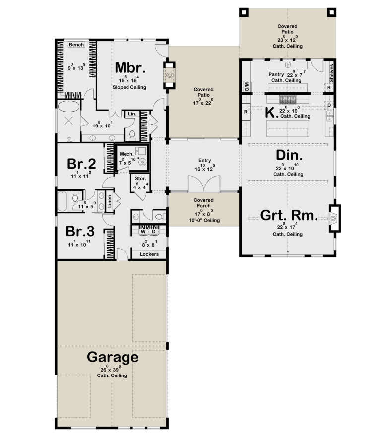House Plan House Plan #32220 Drawing 1