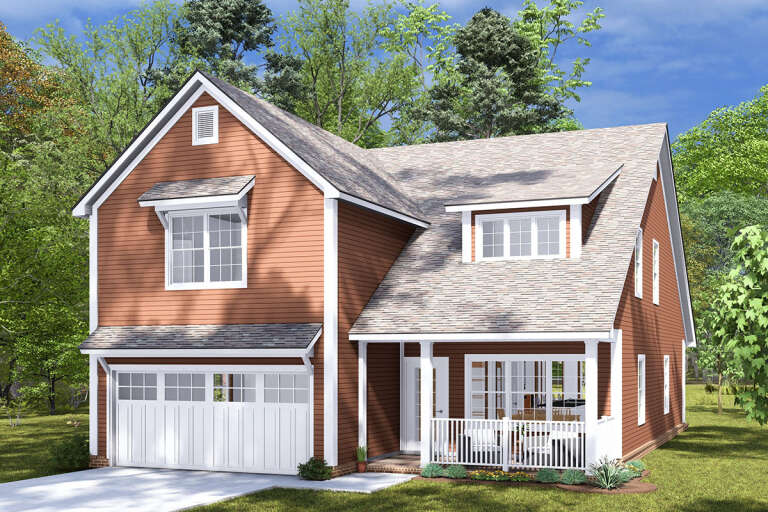 House Plan House Plan #32221 Angled Front Elevation