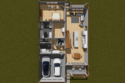 Overhead First Floor for House Plan #4848-00439