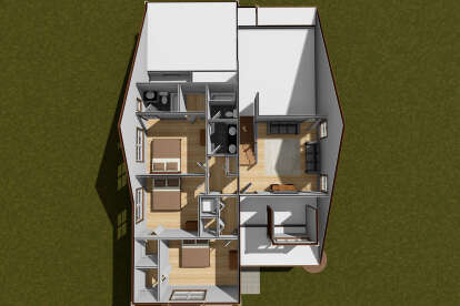 Overhead Second Floor for House Plan #4848-00439