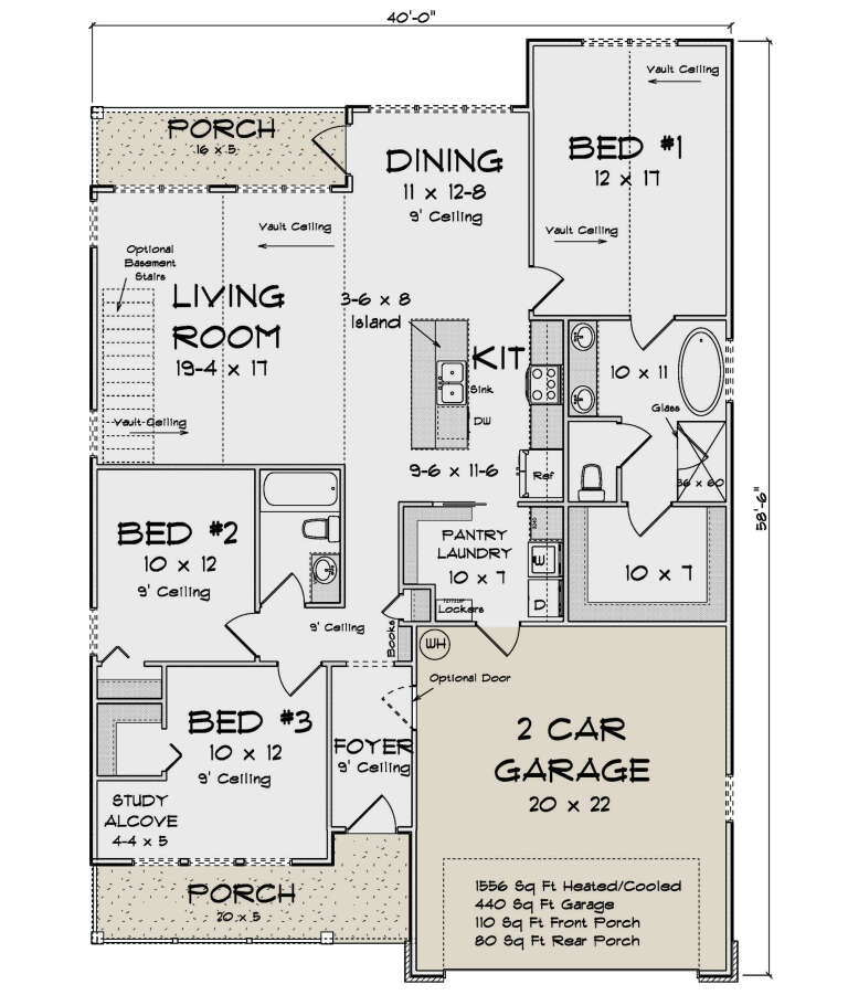 House Plan House Plan #32223 Drawing 1