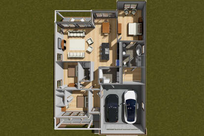 Overhead First Floor for House Plan #4848-00441