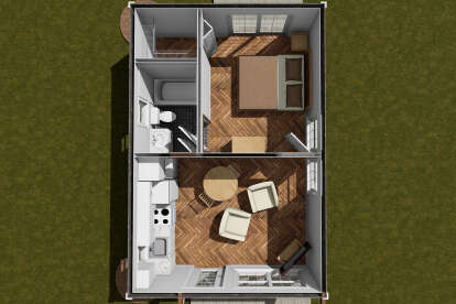 Overhead First Floor for House Plan #4848-00442