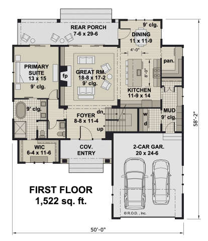 Main Floor  for House Plan #098-00468