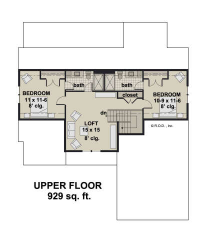 Second Floor for House Plan #098-00468