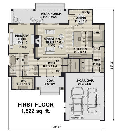 Main Floor  for House Plan #098-00469