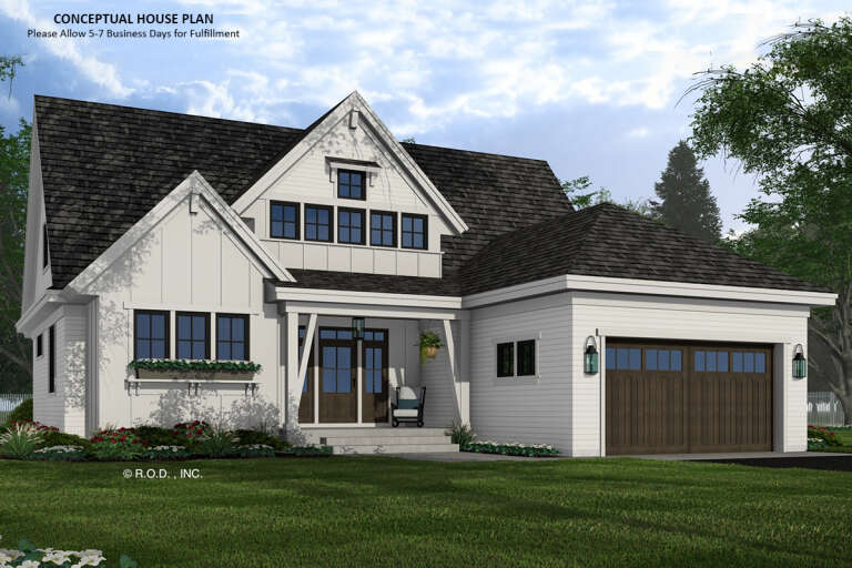 House Plan House Plan #32227 Angled Front Elevation