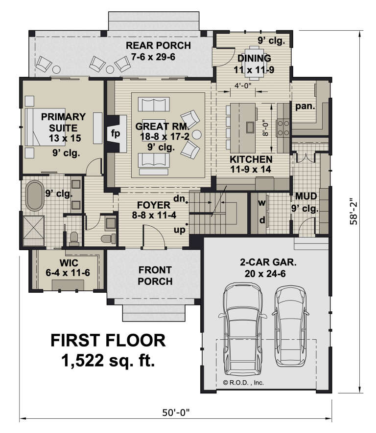 House Plan House Plan #32227 Drawing 1