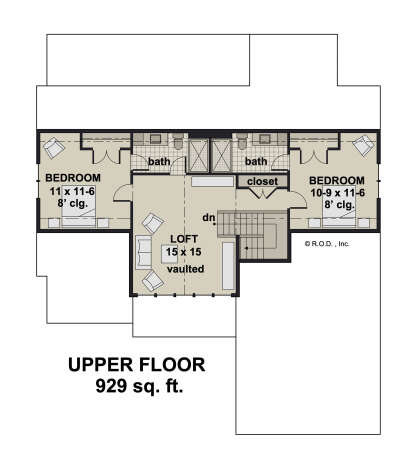 Second Floor for House Plan #098-00470