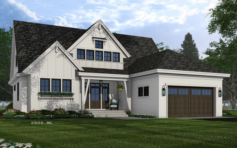 House Plan House Plan #32228 Angled Front Elevation