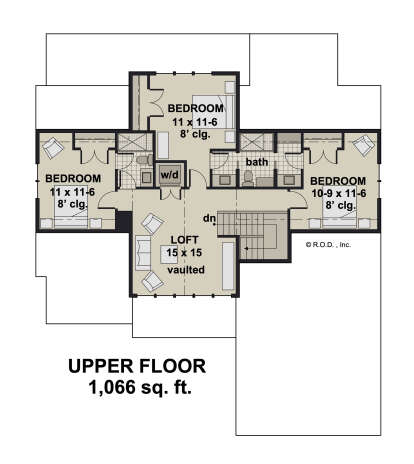 Second Floor for House Plan #098-00471