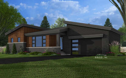 Contemporary House Plan #098-00472 Elevation Photo