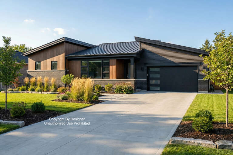 House Plan House Plan #32229 Angled Front Elevation