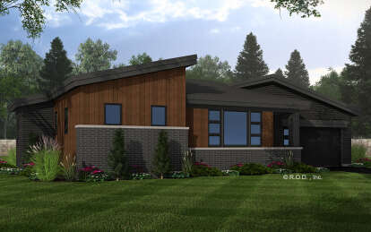 Contemporary House Plan #098-00472 Elevation Photo