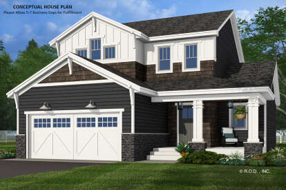 Craftsman House Plan #098-00473 Elevation Photo