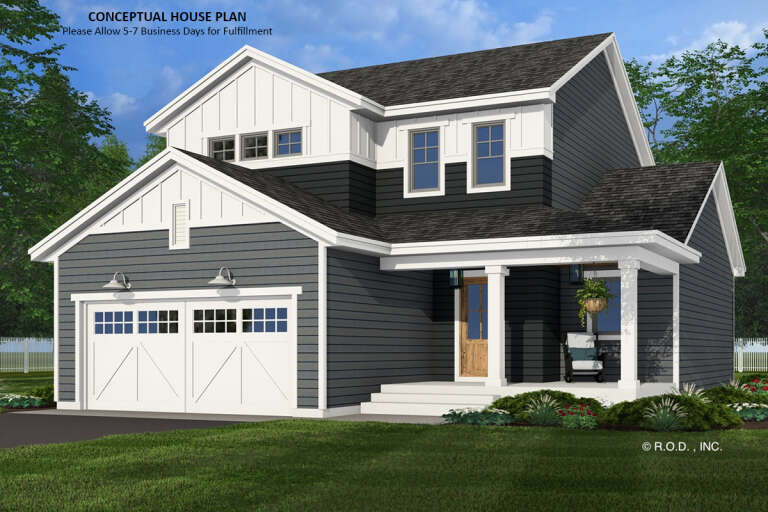 House Plan House Plan #32231 Angled Front Elevation