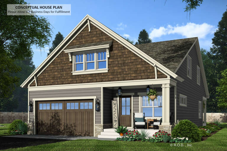 House Plan House Plan #32232 Angled Front Elevation